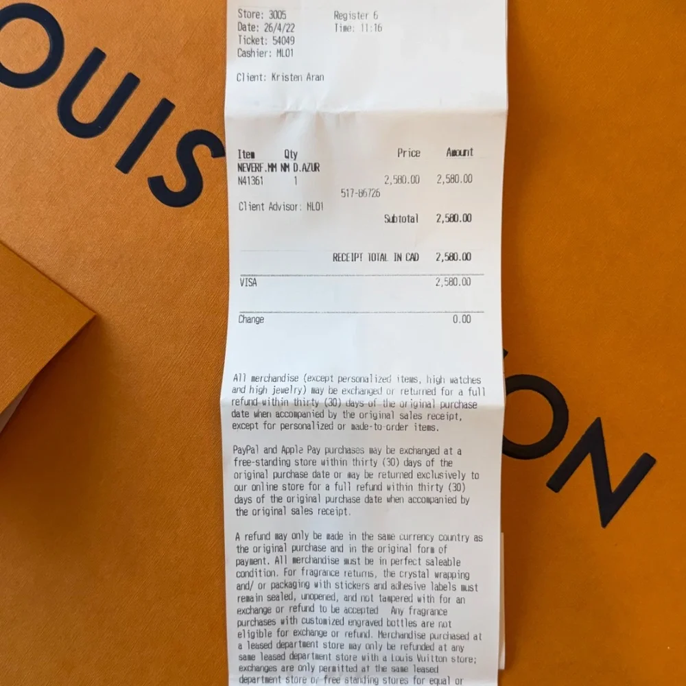 Louis Vuitton Never full MM - Picture 2 of 7